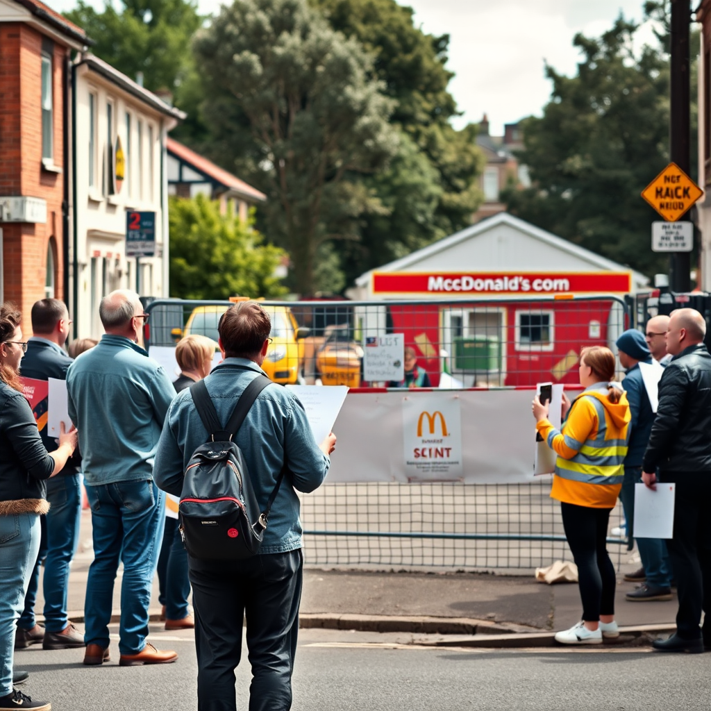 Protesters ramp up campaign against fast food drive-through restaurant
